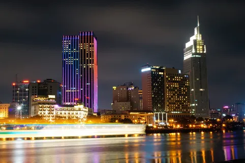 延时摄影,西贡城市景观,夜间,越南胡志明,越南胡志明,照明 延时摄影,西贡城市景观,夜间,越南胡志明,越南胡志明,照明