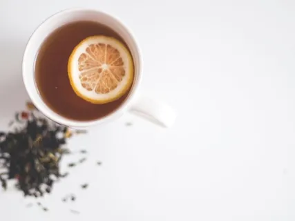 一杯茶,柠檬,茶,白底,饮料,食物,最低限度,休息 一杯茶,柠檬,茶,白底,饮料,食物,最低限度,休息
