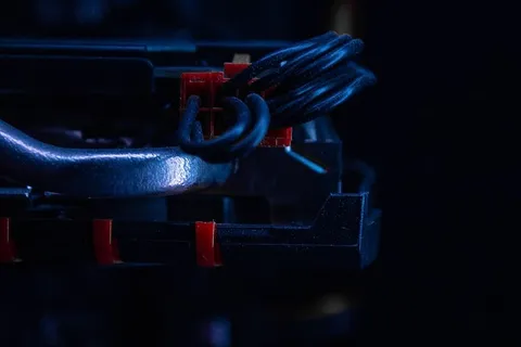 显卡，电缆，红色，电缆，金属，热管，连接器，连接器