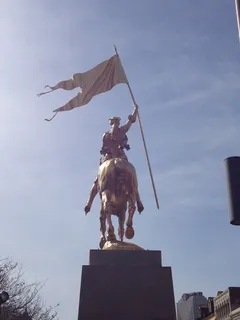 雕像，旗帜，圣女贞德，金像，民间女英雄，女英雄，雕塑，奥尔良