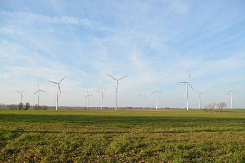 winkraft、pinwheel、field、wind energy、windräder、sky、energy、fuel和power generation