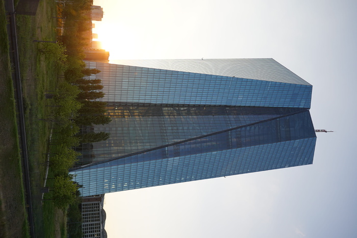 德国，法兰克福，欧洲*银行，银行，法兰克福，建筑，日落，欧洲*银行
