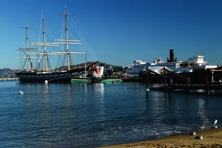 旧金山，船，湾区，桨轮船，海，旧金山，海岸线