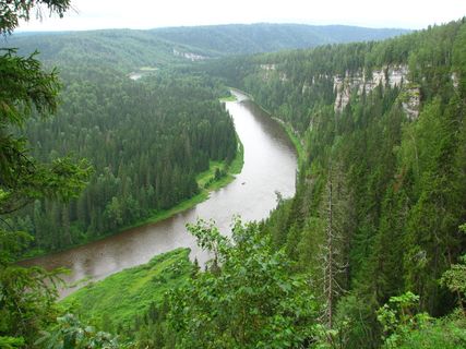 osvenskii posts，r，usva，perm krai，河流，天空，自然，景观