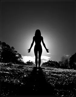 灰度照片，女性人物，山地姿势，瑜伽，姿势，女性，身体，女性