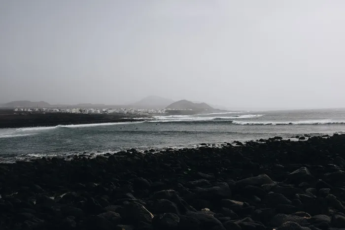 海滩, 黑色, 灰色, 岛屿, 景观, 岩石, 海, 岸