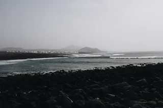 海滩, 黑色, 灰色, 岛屿, 景观, 岩石, 海, 岸