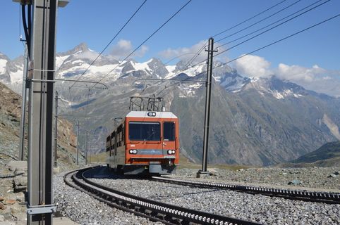 gornegrat，gornegrat bahn，瑞士，工程，夏季，山地，齿轮铁路，齿轮齿条