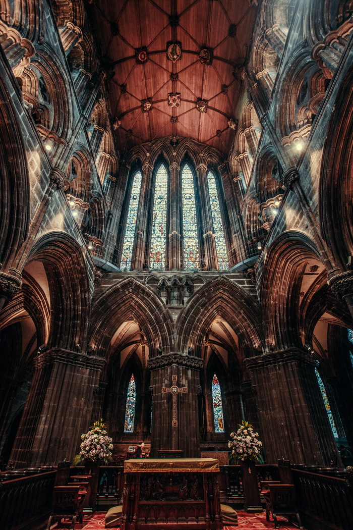 大教堂、格拉斯哥、彩色窗、建筑、建筑结构、宗教、礼拜场所、信仰