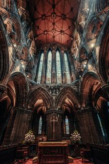 大教堂、格拉斯哥、彩色窗、建筑、建筑结构、宗教、礼拜场所、信仰