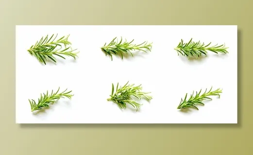 绿叶植物、迷迭香、套装、系列、天然、有机、香料、农场