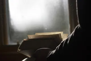 人，翻页，书，页，阅读，窗口，阅读，书架