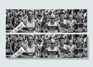 灰度照片，男人，跑步，马拉松，伦敦马拉松，跑步者，无人，室内