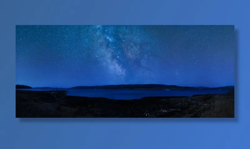 身体、水、夜晚、夜空、牡鹿、苏格兰、马尔岛、星星