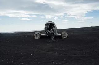飞机，坠毁，失事，损坏，沙子，海滩，云层-天空，天空