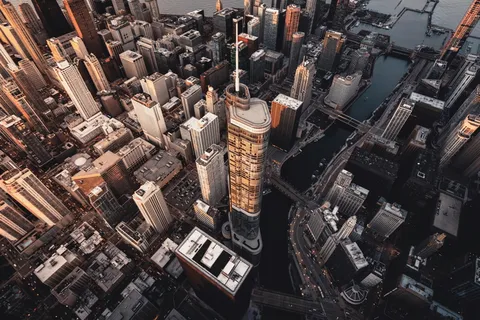 混凝土建筑的航空摄影 混凝土建筑的航空摄影