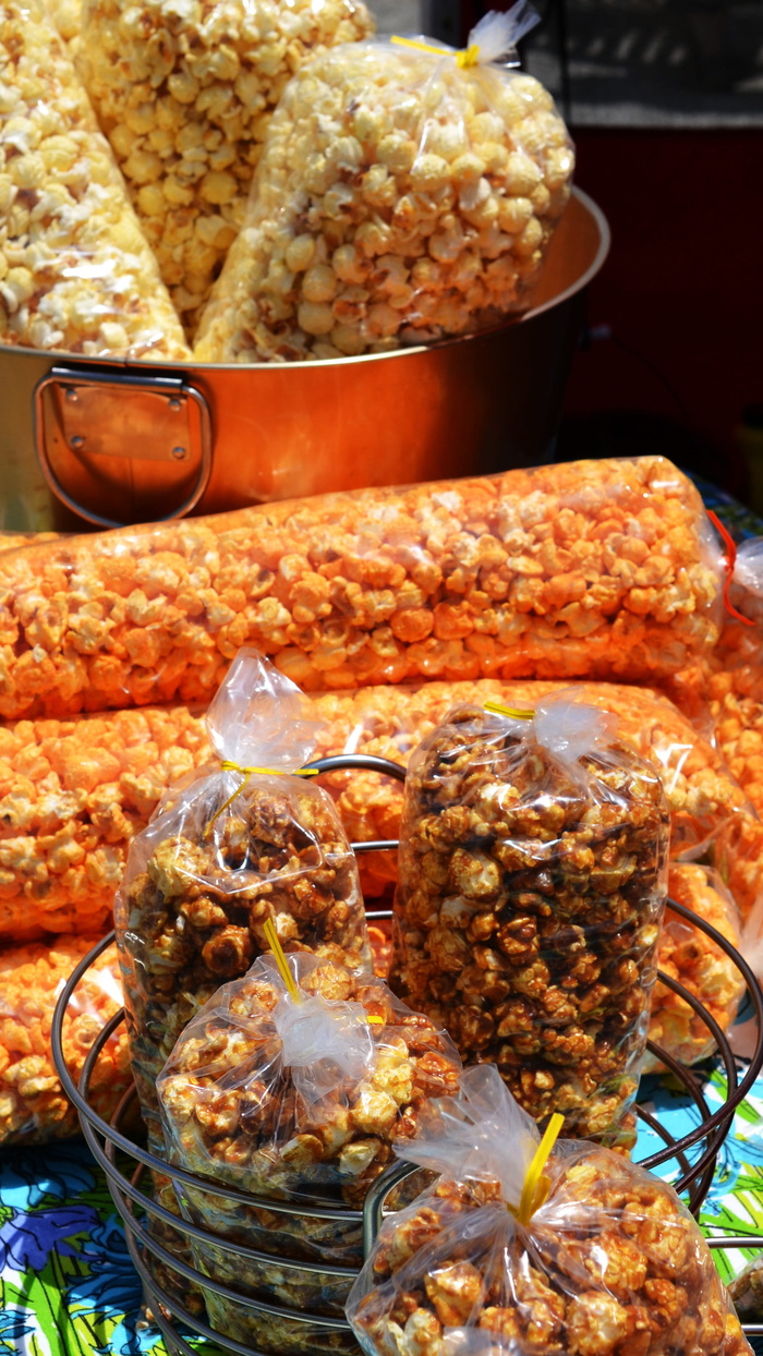 爆米花，零食，集市，食品，爆米花，玉米，爆米花，玉米，咸味