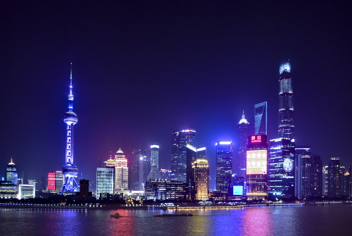上海，外滩，中国，城市，夜景，现代，建筑，建筑外观
