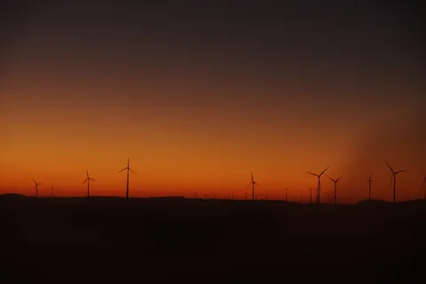 日落、景观、黑暗、夜晚、风车、能源、风、燃料和发电 日落、景观、黑暗、夜晚、风车、能源、风、燃料和发电
