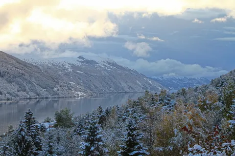 身体、水、山、白天、雪、有盖、森林、俯瞰 身体、水、山、白天、雪、有盖、森林、俯瞰