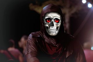 拼贴、幻想、神秘、影像蒙太奇、骷髅和交叉骨、神秘、超现实、肖像