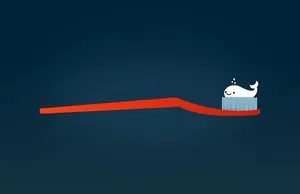牙刷上的可爱鲸鱼——刷牙健康