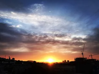 potrero 山, 美国, 旧金山, 起重机, 建设, 天空, 背景, 景观