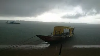 雨、湖、船、风暴、海滩、船只、运输方式、运输