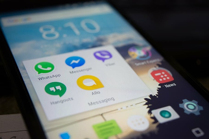 allo、android、应用程序、闲逛、信息、信使、手机、屏幕