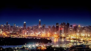 城市，风景，天空，灯光，建筑，美丽，建筑，城市景观