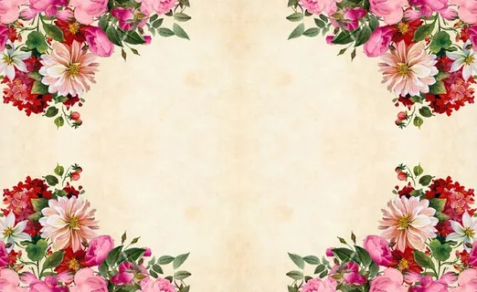 形成花背景的四个花簇象限。