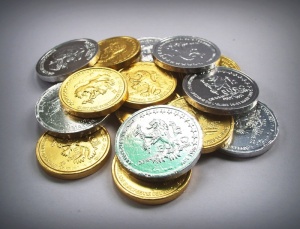 硬币，黄金，现金，孤立，塔，经济，利率，业务