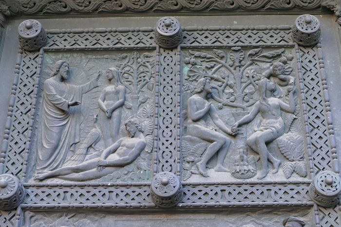 不来梅，大教堂，历史中心，浮雕，图像，圣经，创造，亚当