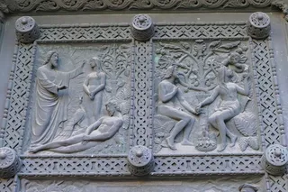 不来梅，大教堂，历史中心，浮雕，图像，圣经，创造，亚当