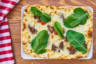 比萨饼、食物、肉、培根、食物照片、面团、西红柿、宏