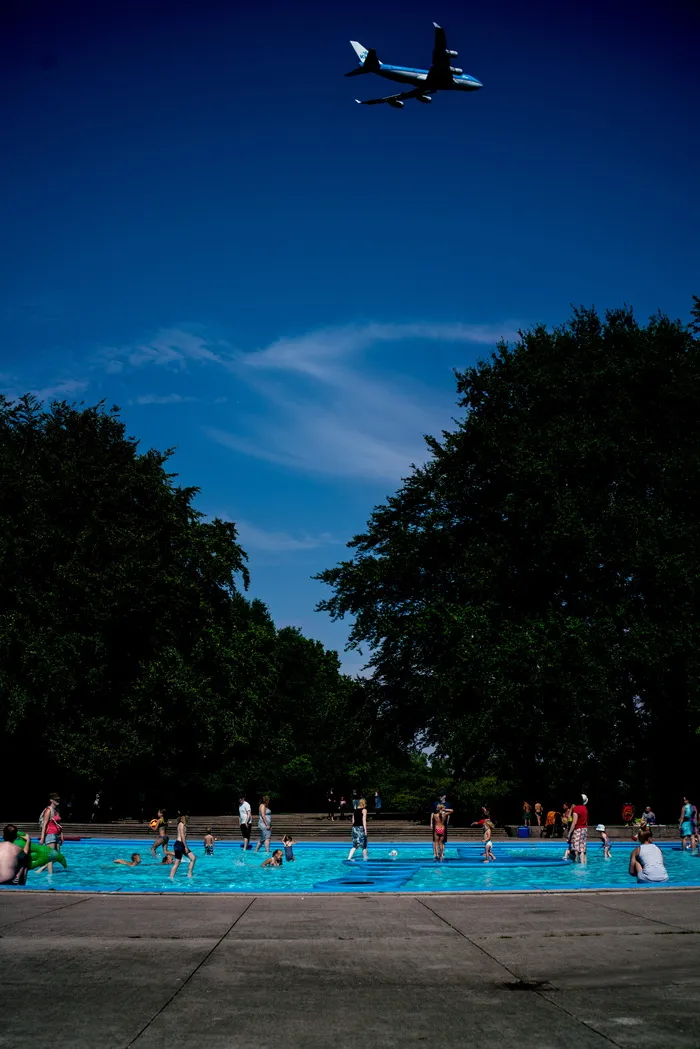 阿姆斯特丹，夏季，游泳池，阿姆斯特丹，公园，自然，休闲，人