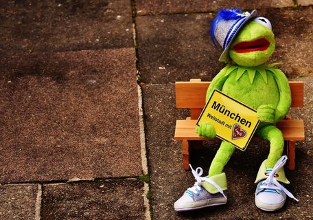 慕尼黑，巴伐利亚，大都会，克米特，帽子，青蛙，软玩具，搞笑