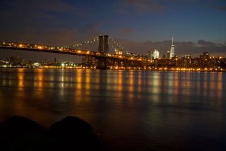 美国，大渡轮公园，纽约，纽约，曼哈顿，天际线，河流，威廉斯堡