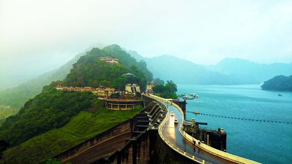 *、桃园、大寺、石门水库、山、自然、树木、高角度视图