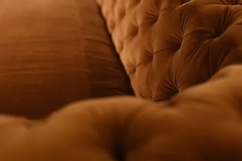 橙色天鹅绒沙发