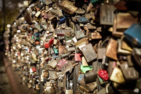 桥上的锁, 爱情, 耐久性, 符号, wlodek, 桥, 心, 灵感