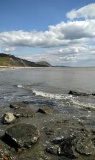 侏罗纪海岸，英国查茅斯，天空，云天，水，自然之美，风景-自然