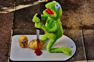 土豆, 刀, 番茄酱, 血, 谋杀, 搞笑, 柯, 青蛙