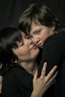 女人, 人, 成人, 二, 肖像, 幸福, 爱情, 母女