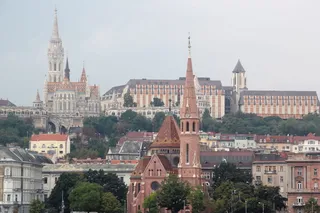 布达佩斯，布达，城镇，国家，黄昏，匈牙利，建筑