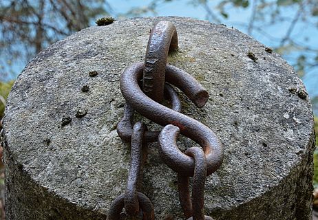 绳子，生锈，铁，金属，戒指，生锈，没有人，特写