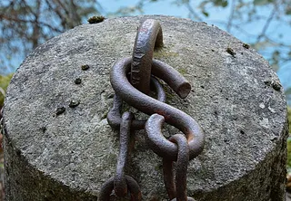 绳子，生锈，铁，金属，戒指，生锈，没有人，特写
