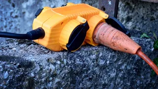 橙色、电源线、插头、电源板、分配器、插座、电流、延长线