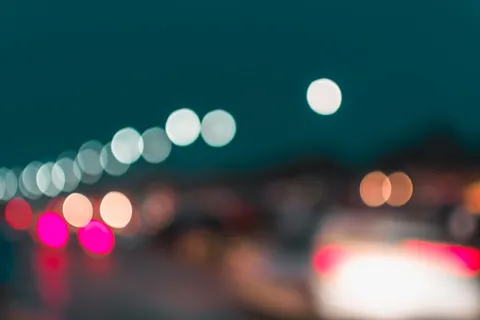 路灯的散景摄影 路灯的散景摄影