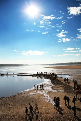池塘，罗森伯格，收获，秋天，水，海滩，天空，大海